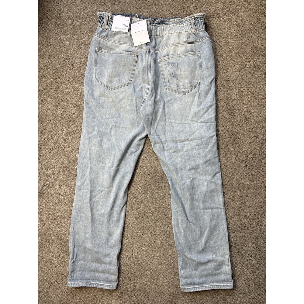 New KanCan KC9189L Paperbag Women's‎ High Rise Light Distressed Blue Jeans 13/30 - Picture 3 of 10